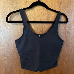 Black athletic tank top